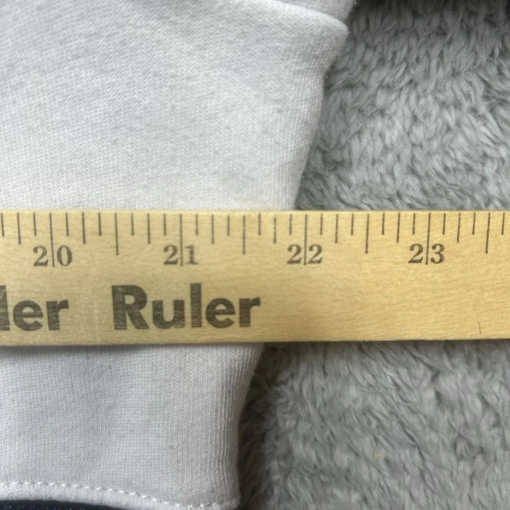 True Religion Hoodie Mens L Blue White Color Block Metallic Logo Sweatshirt SPOT
